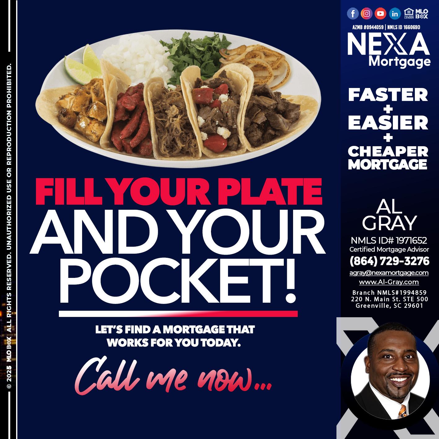 FILL YOUR PLATE - Al Gray -Loan Officer
