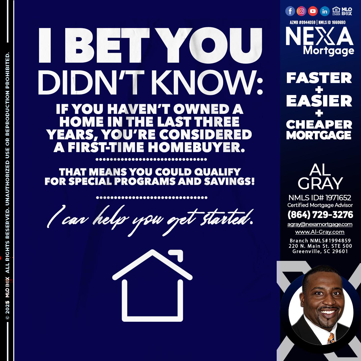 I BET YOU KNOW - Al Gray -Loan Officer