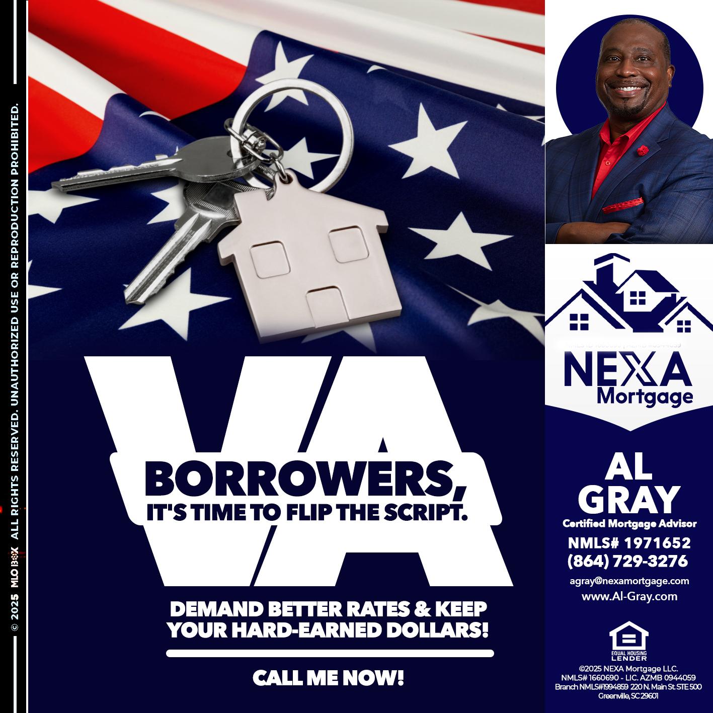 VA BORROWERS - Al Gray -Loan Officer