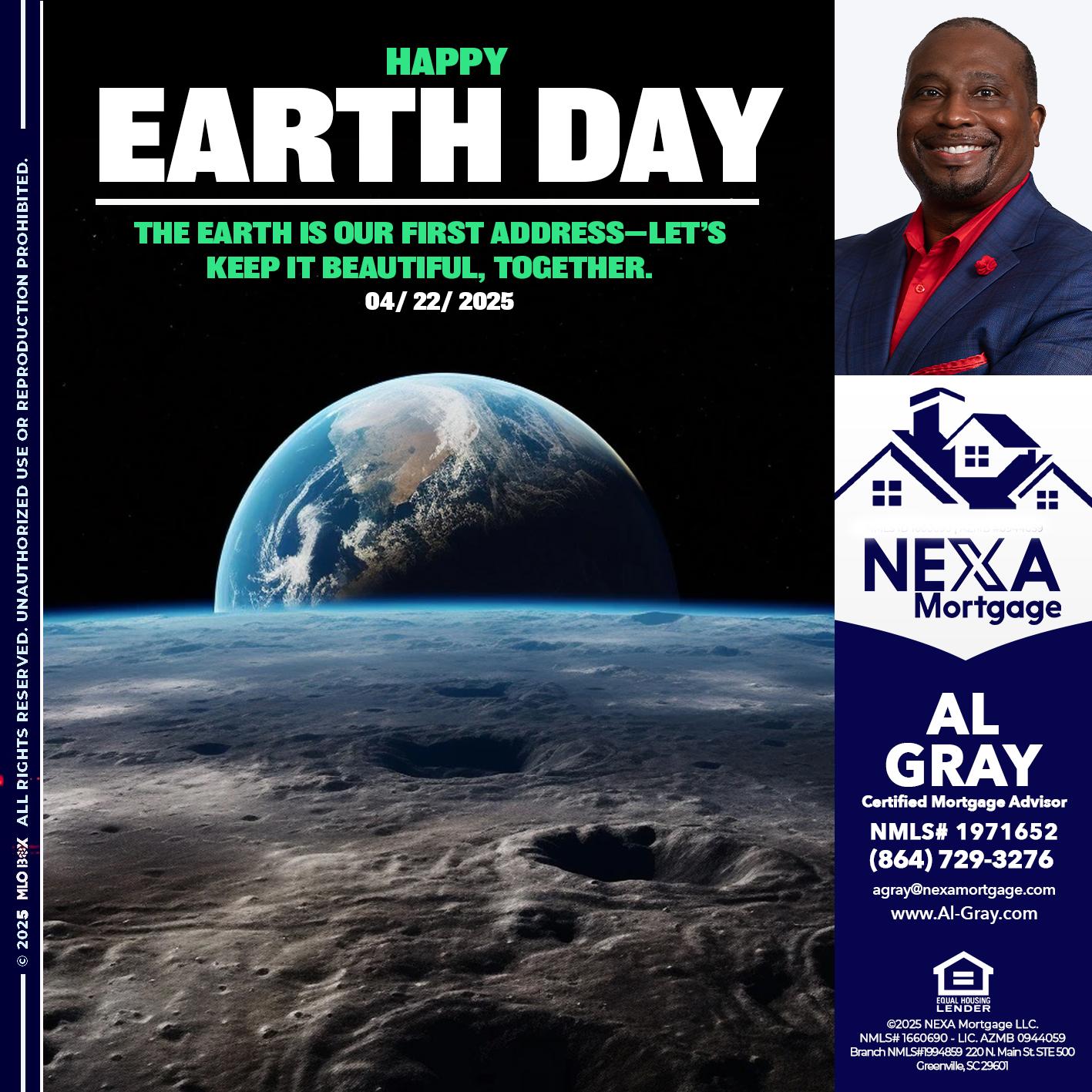 EARTH DAY - Al Gray -Loan Officer