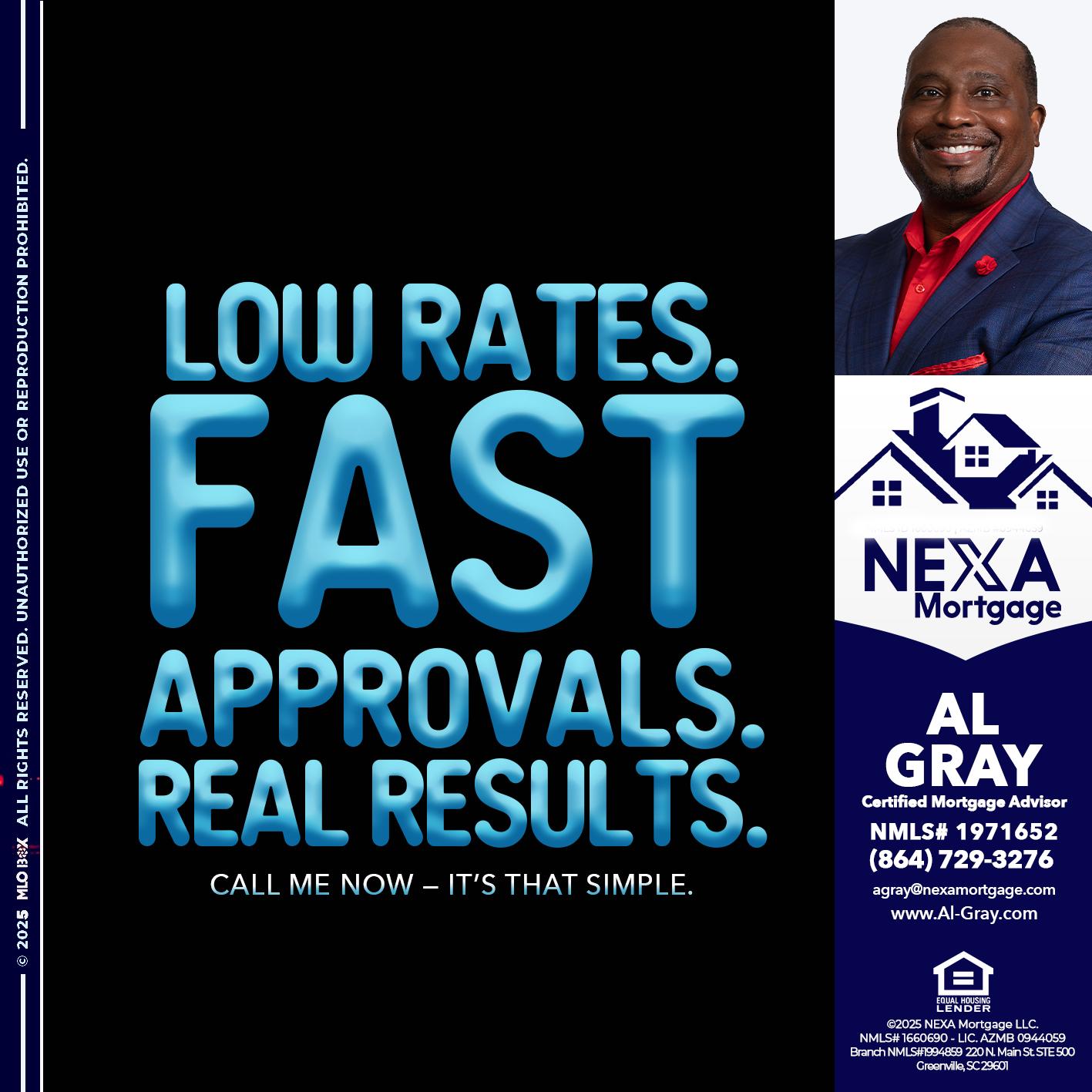 LOW RATES - Al Gray -Loan Officer