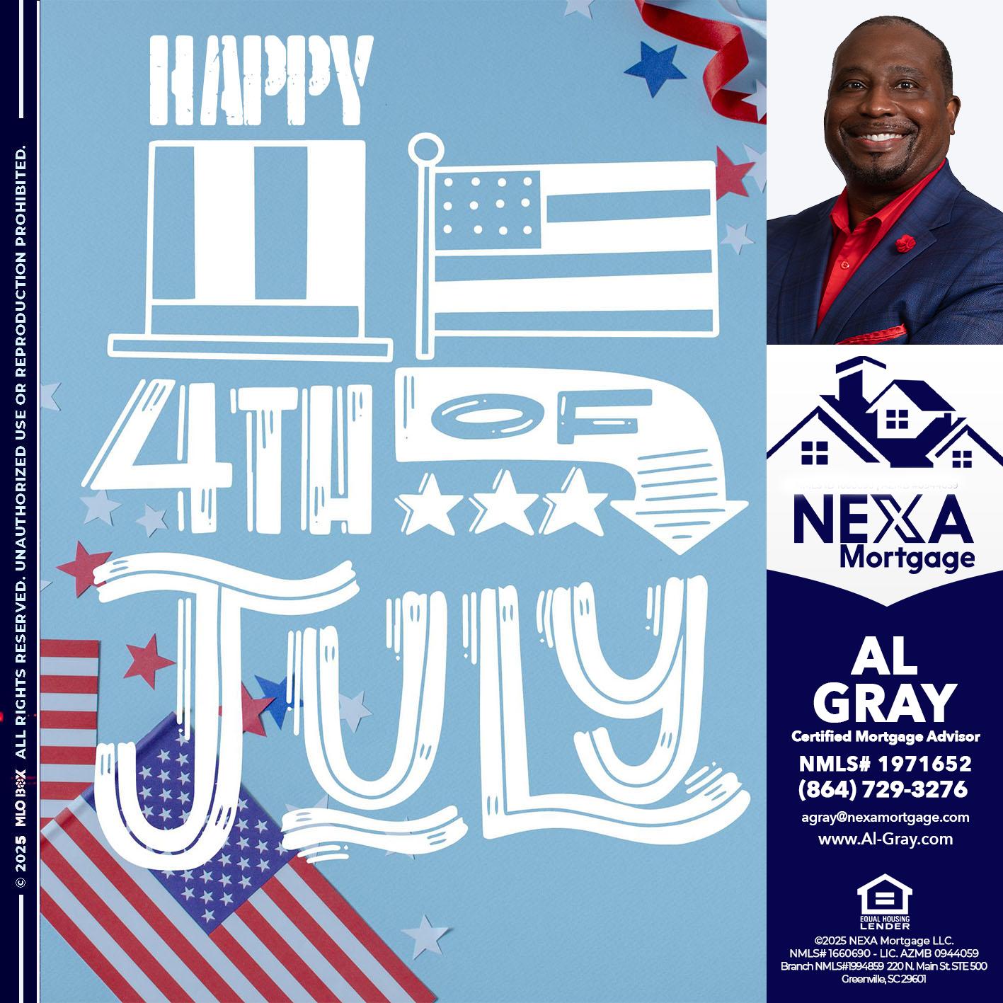 happy 4th of july - Al Gray -Loan Officer