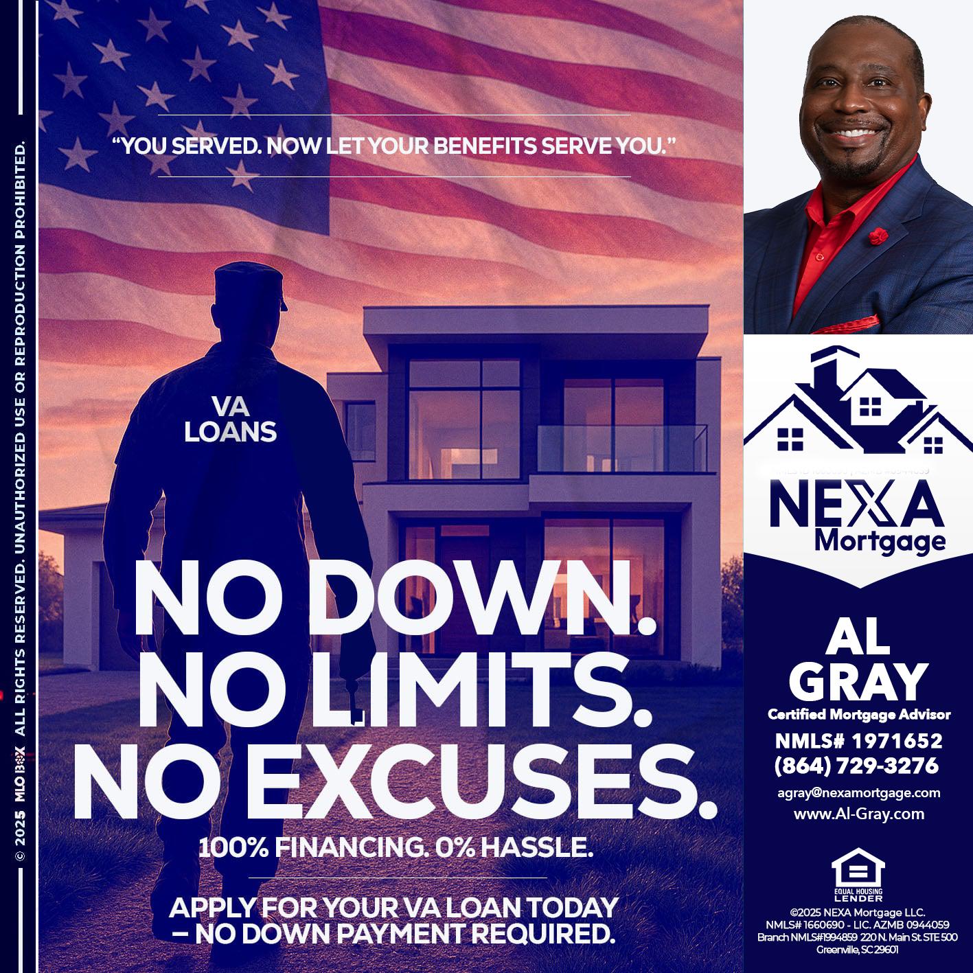 NO DOWN. NO LIMIT. - Al Gray -Loan Officer