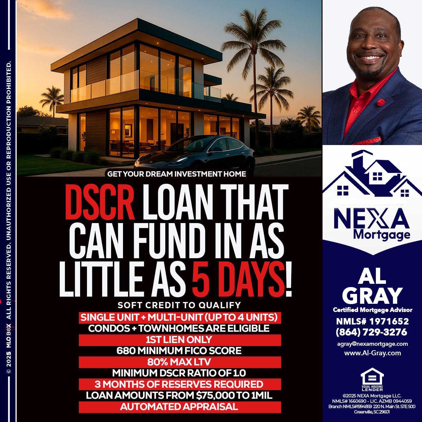 DSCR LOAN - Al Gray -Loan Officer