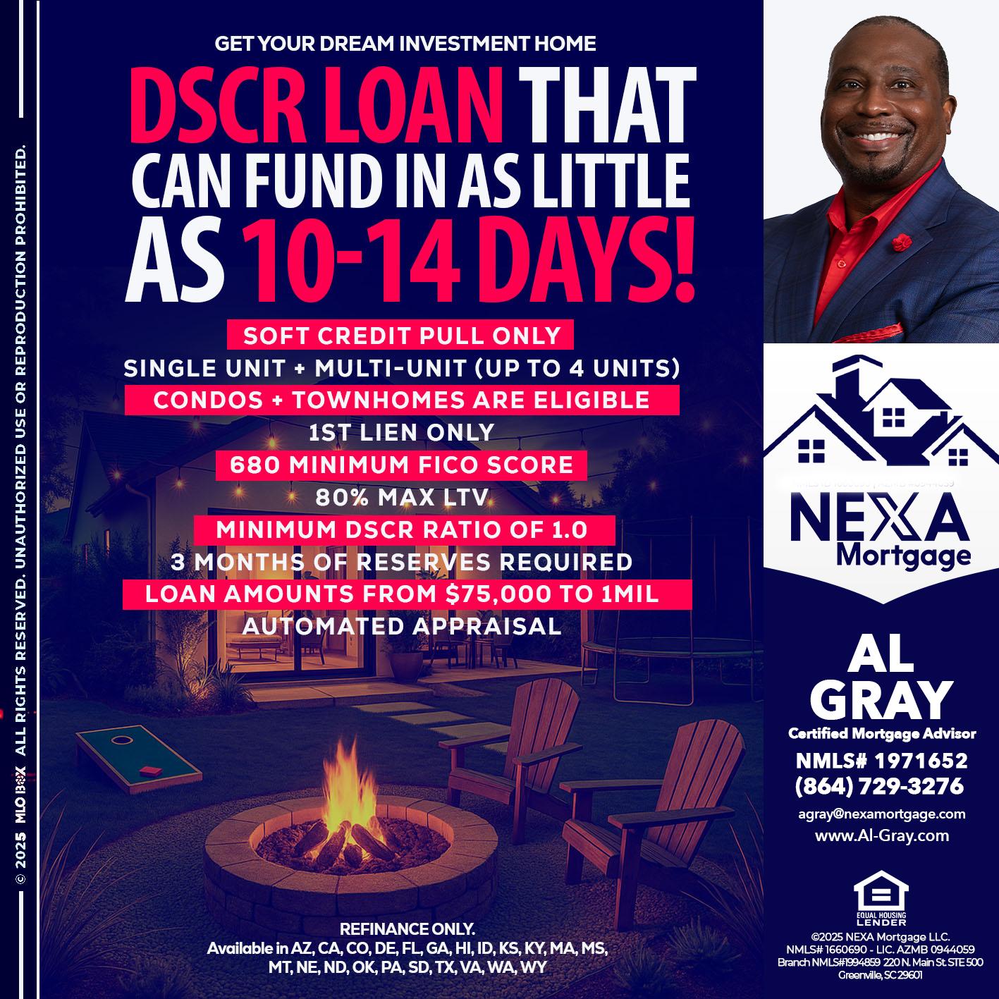 DSCR LOAN - Al Gray -Loan Officer