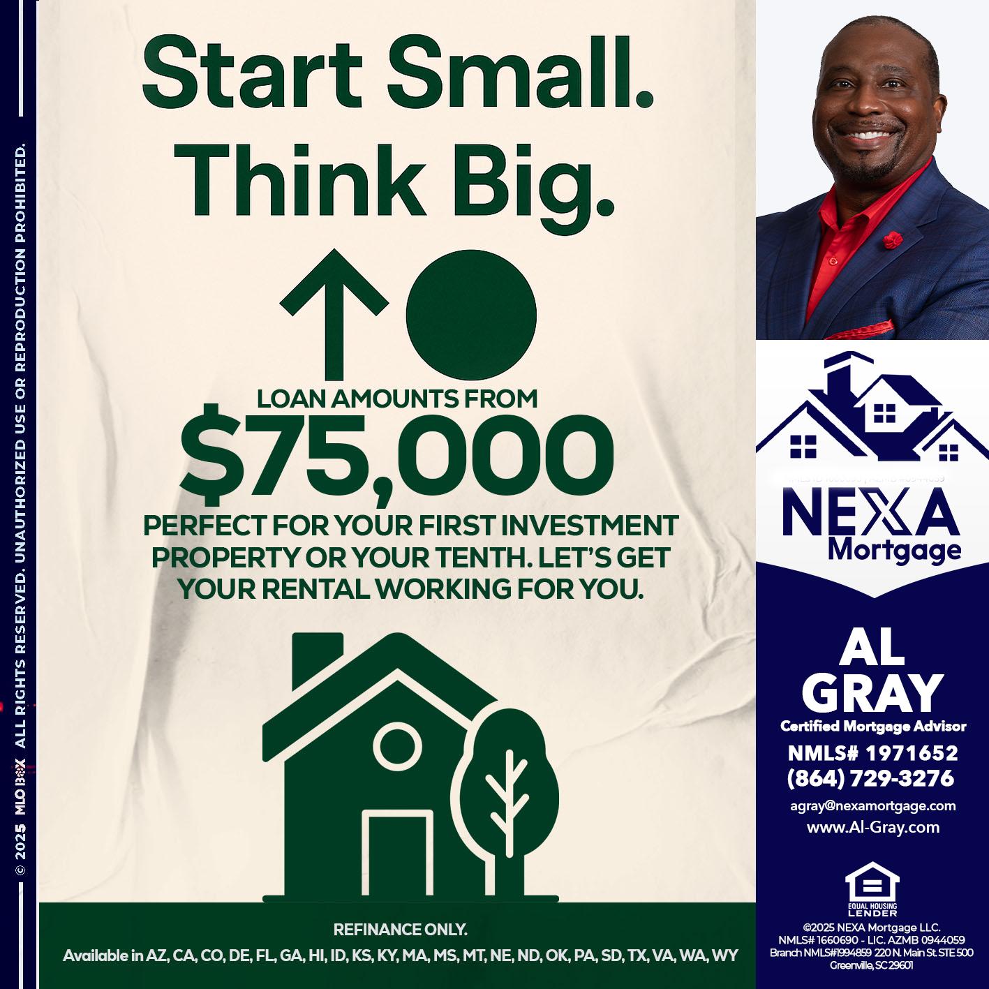 START SMALL - Al Gray -Loan Officer
