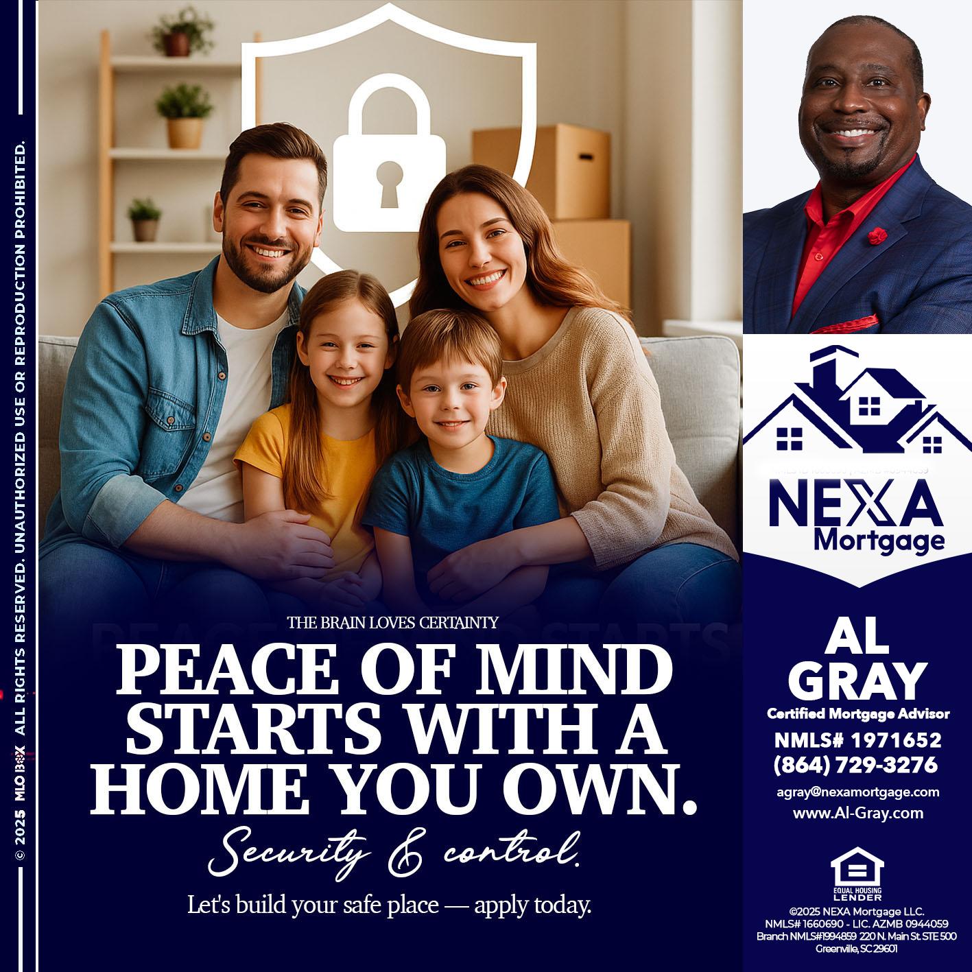 peace of mind - Al Gray -Loan Officer