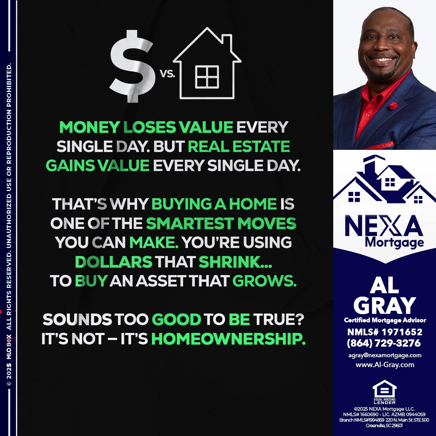MONEY LOSES VALUE - Al Gray -Loan Officer