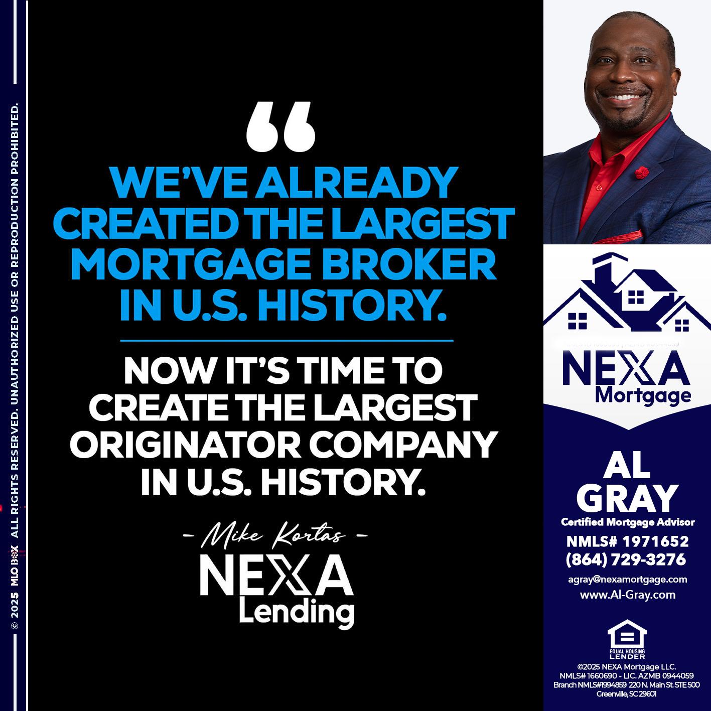 weve already - Al Gray -Loan Officer