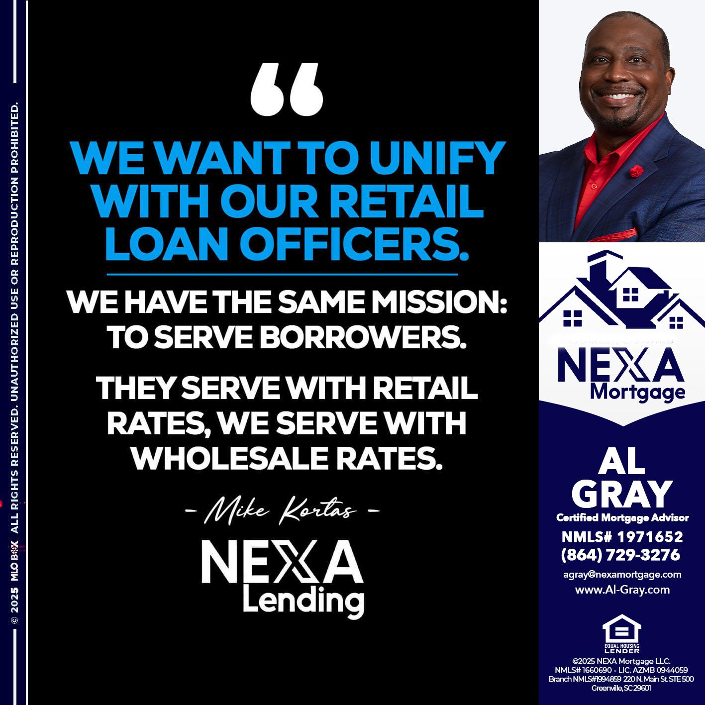 WE WANT - Al Gray -Loan Officer