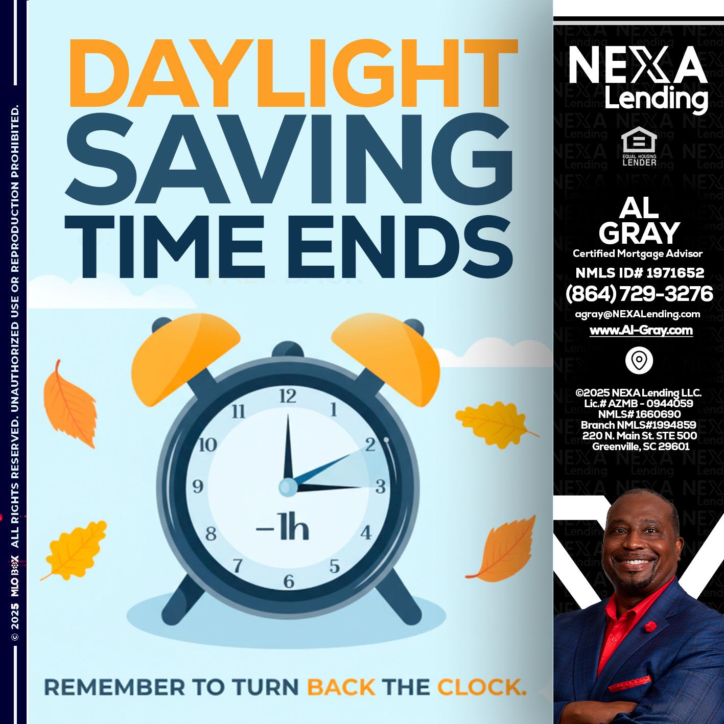 daylight saving - Al Gray -Loan Officer