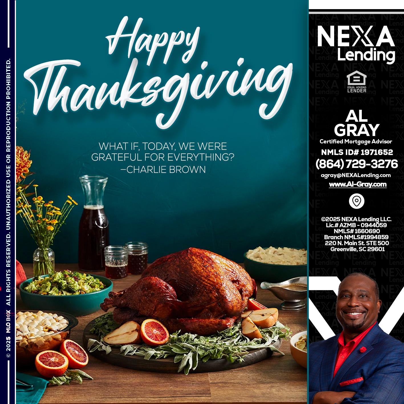 happy Thanksgiving - Al Gray -Loan Officer