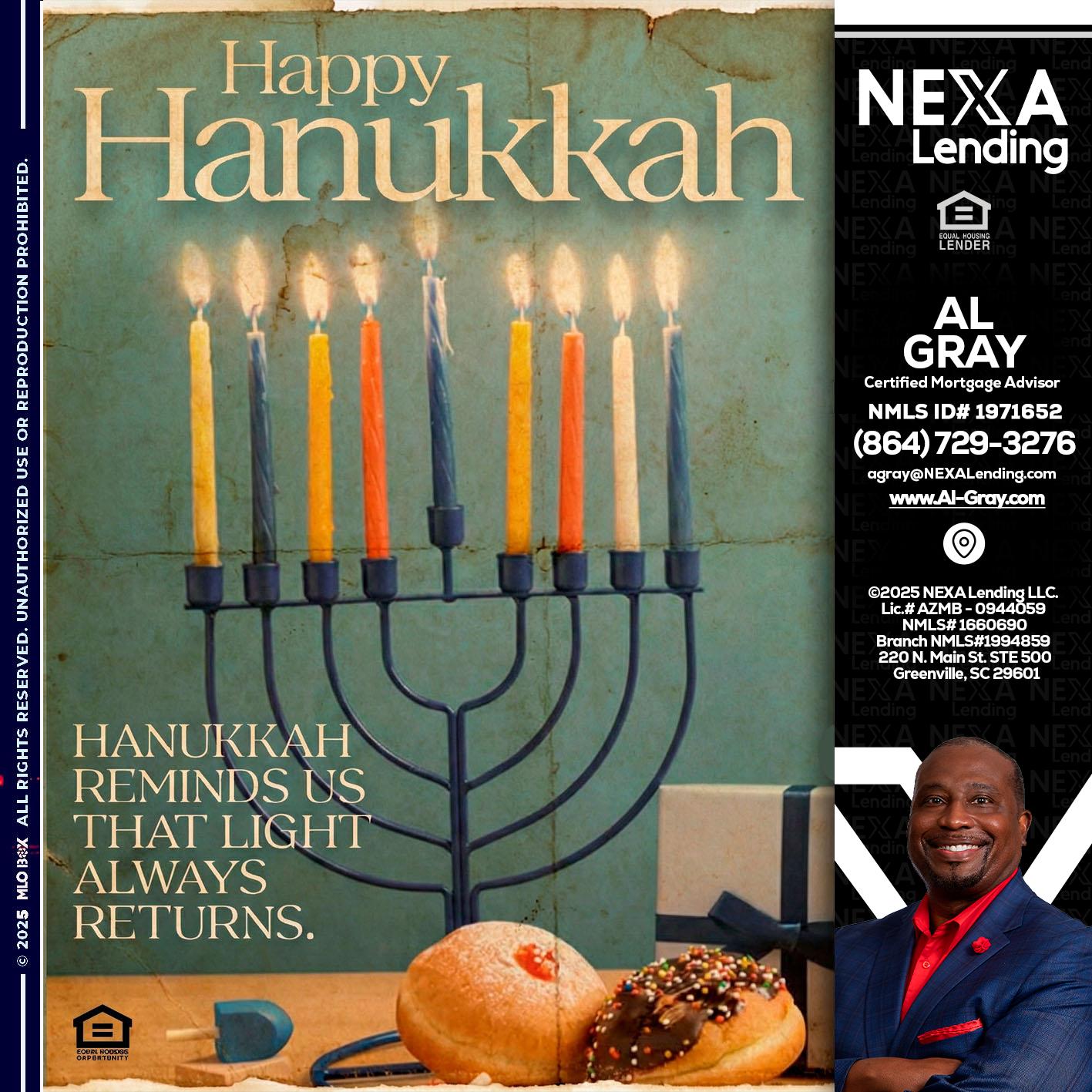 HAPPY HANUKKAH - Al Gray -Loan Officer