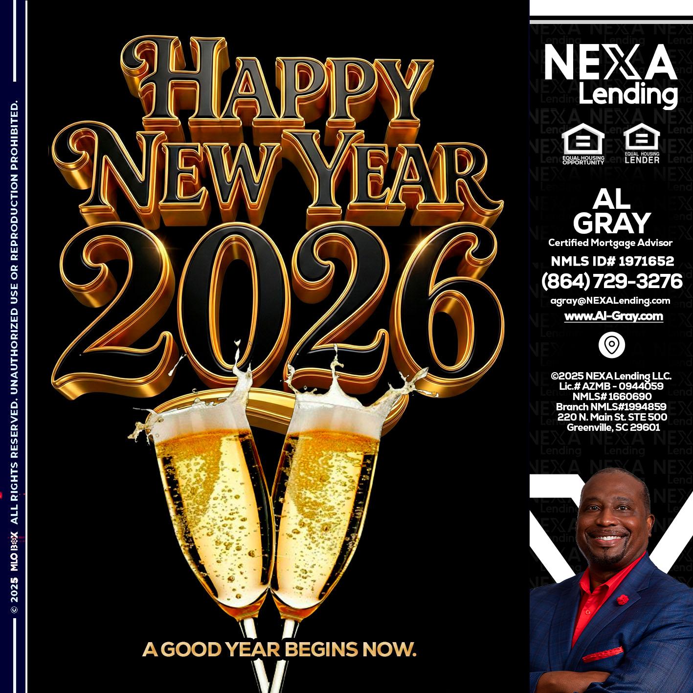 happy new year 2026 - Al Gray -Branch Mgr/Sr. LO