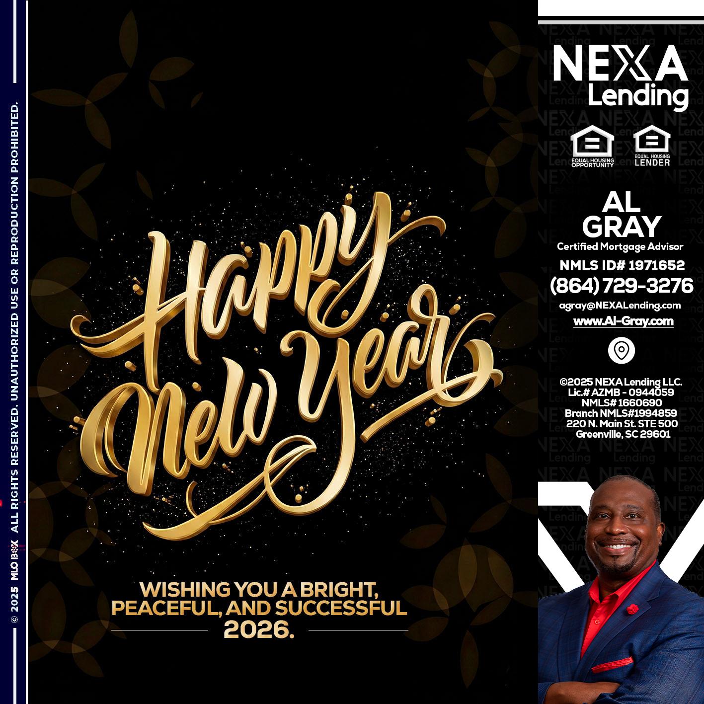 HAPPY NEW YEAR - Al Gray -Branch Mgr/Sr. LO