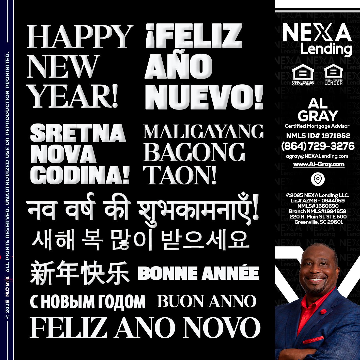 HAPPY NEW YEAR - Al Gray -Branch Mgr/Sr. LO