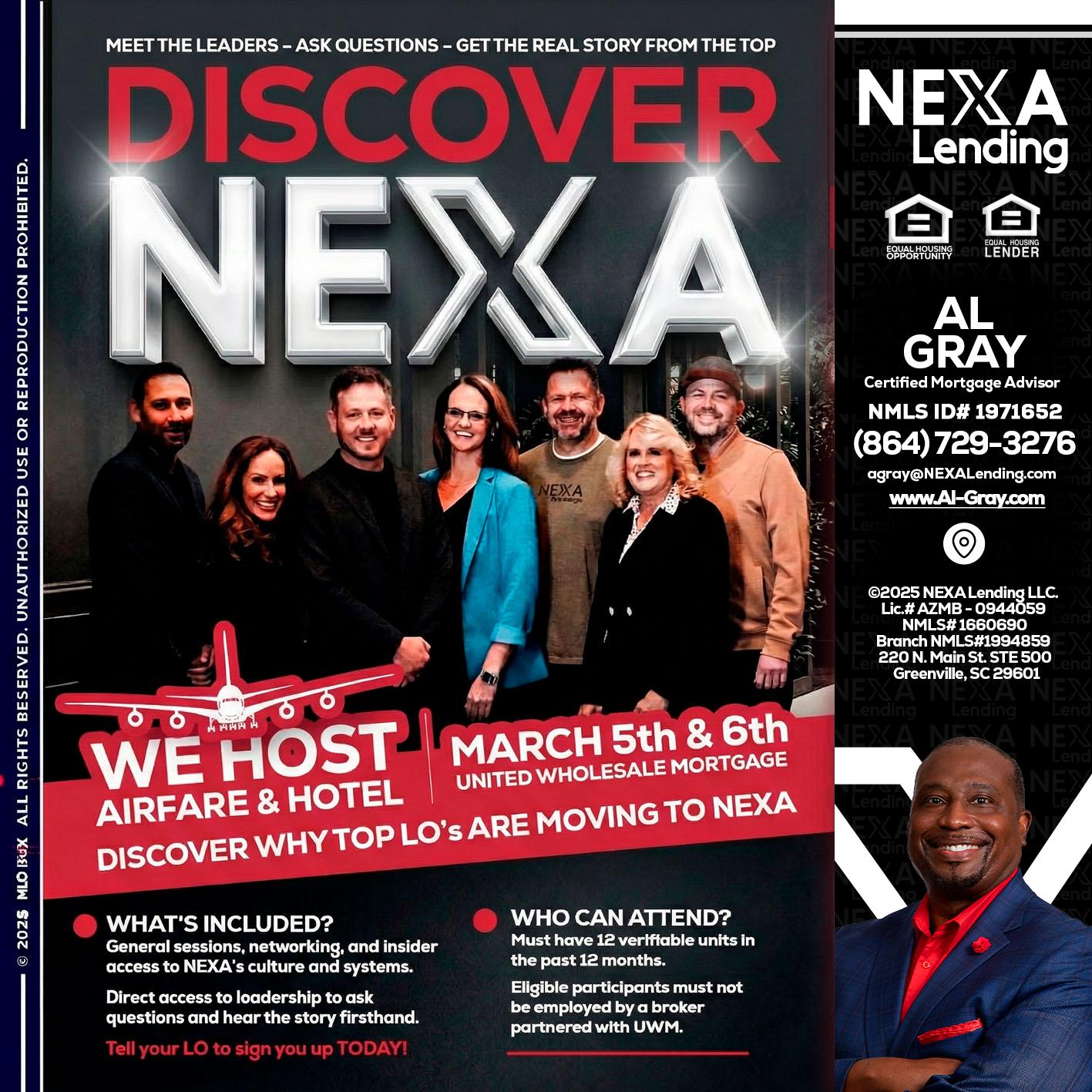 DISCOVER NEXA - Al Gray -Branch Mgr/Sr. LO