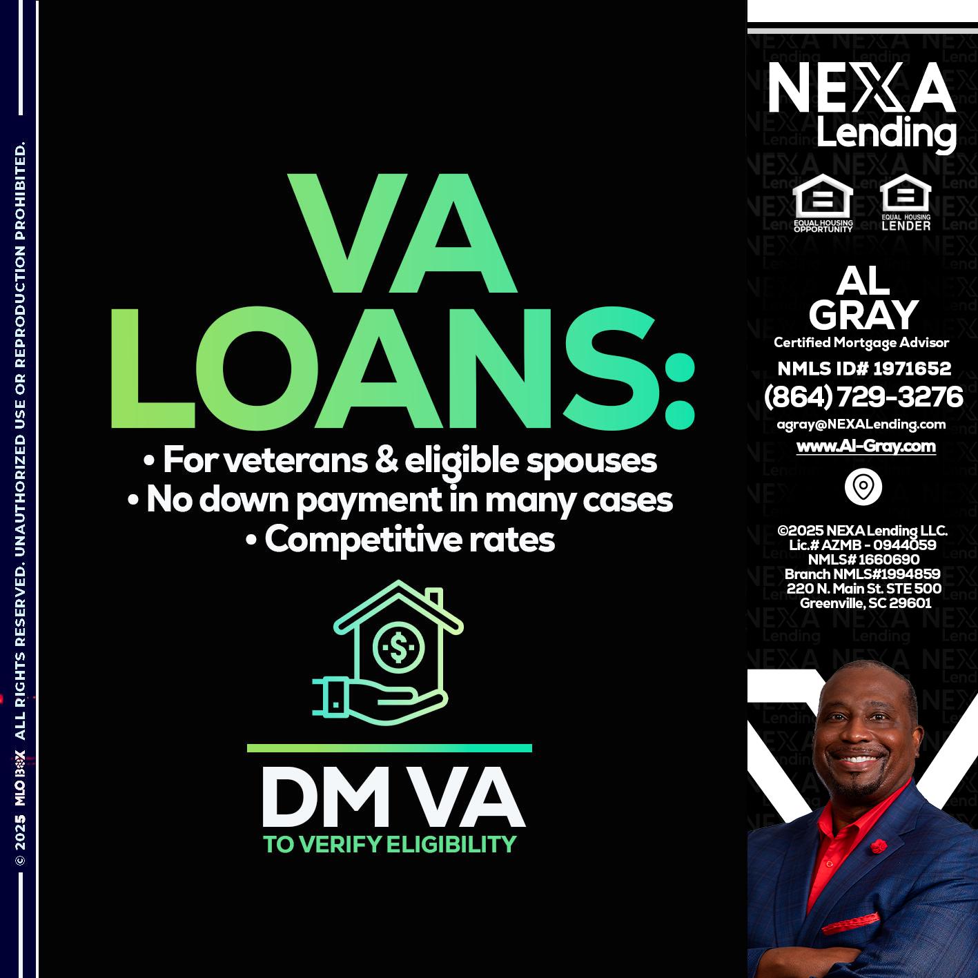 VA LOANS - Al Gray -Branch Mgr/Sr. LO