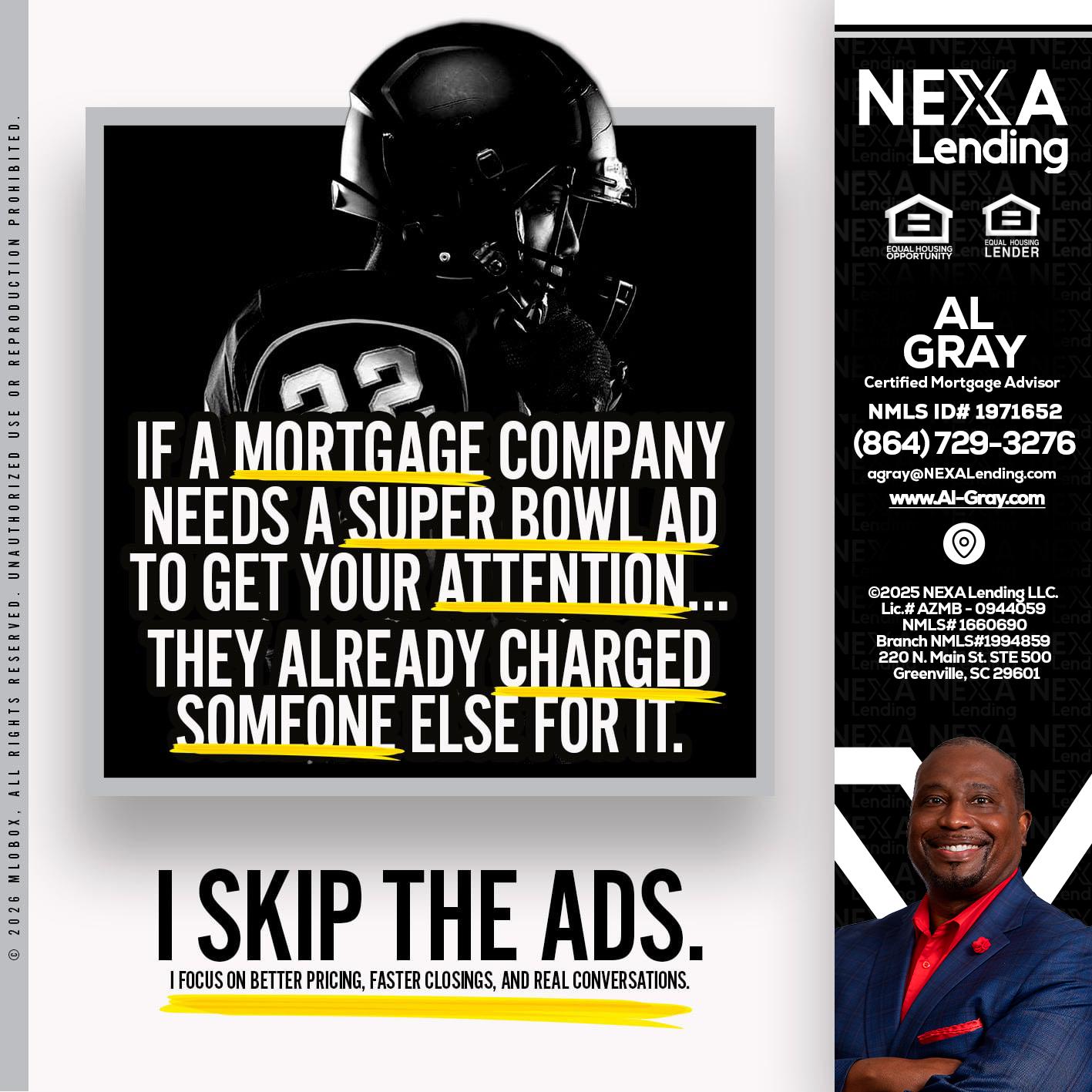 if a mortgage ad - Al Gray -Branch Mgr/Sr. LO