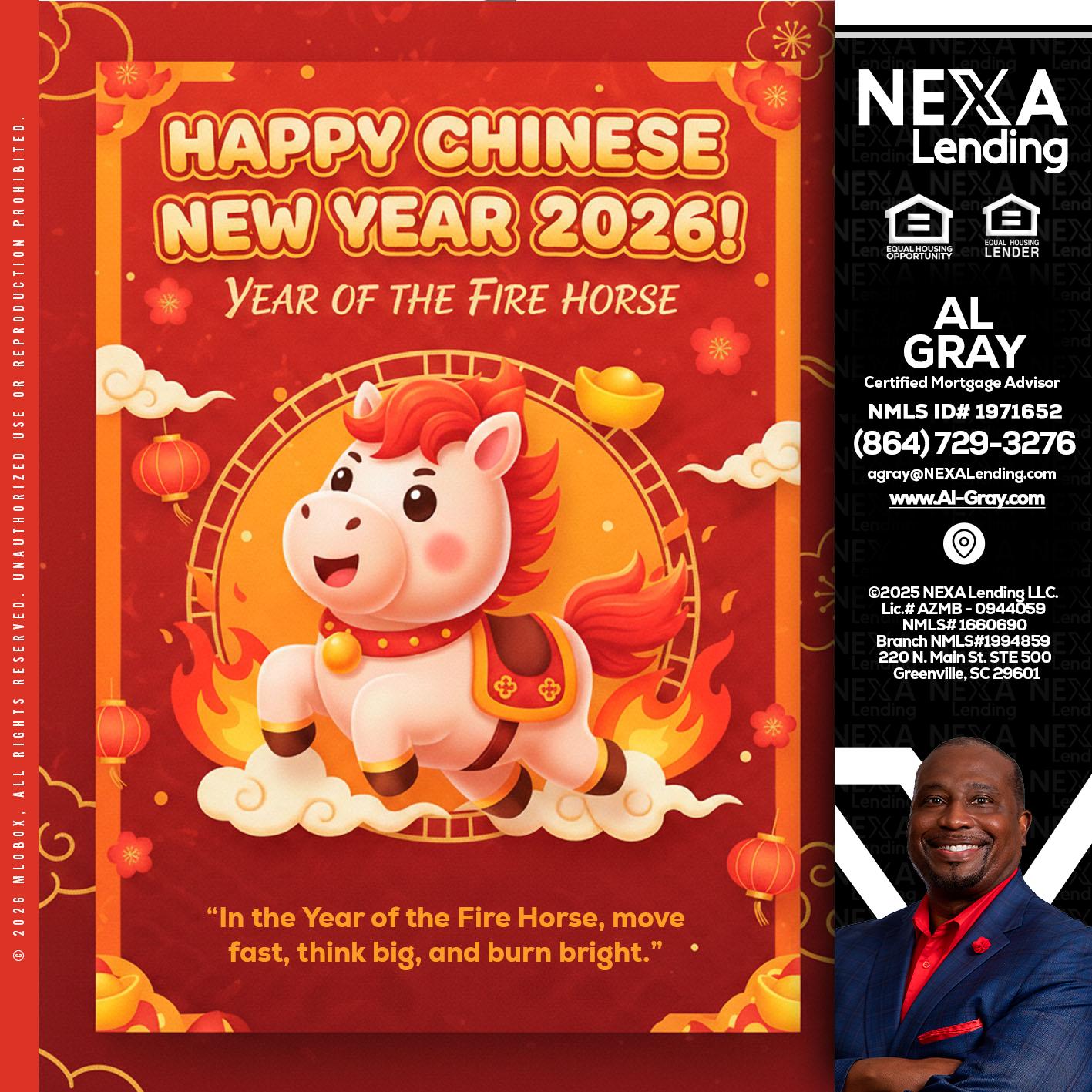 happy Chinese new year - Al Gray -Branch Mgr/Sr. LO