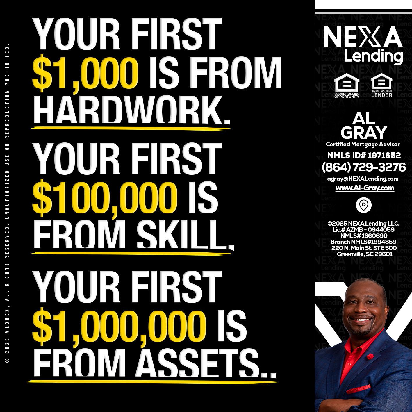 YOUR FIRST $1000 - Al Gray -Branch Mgr/Sr. LO