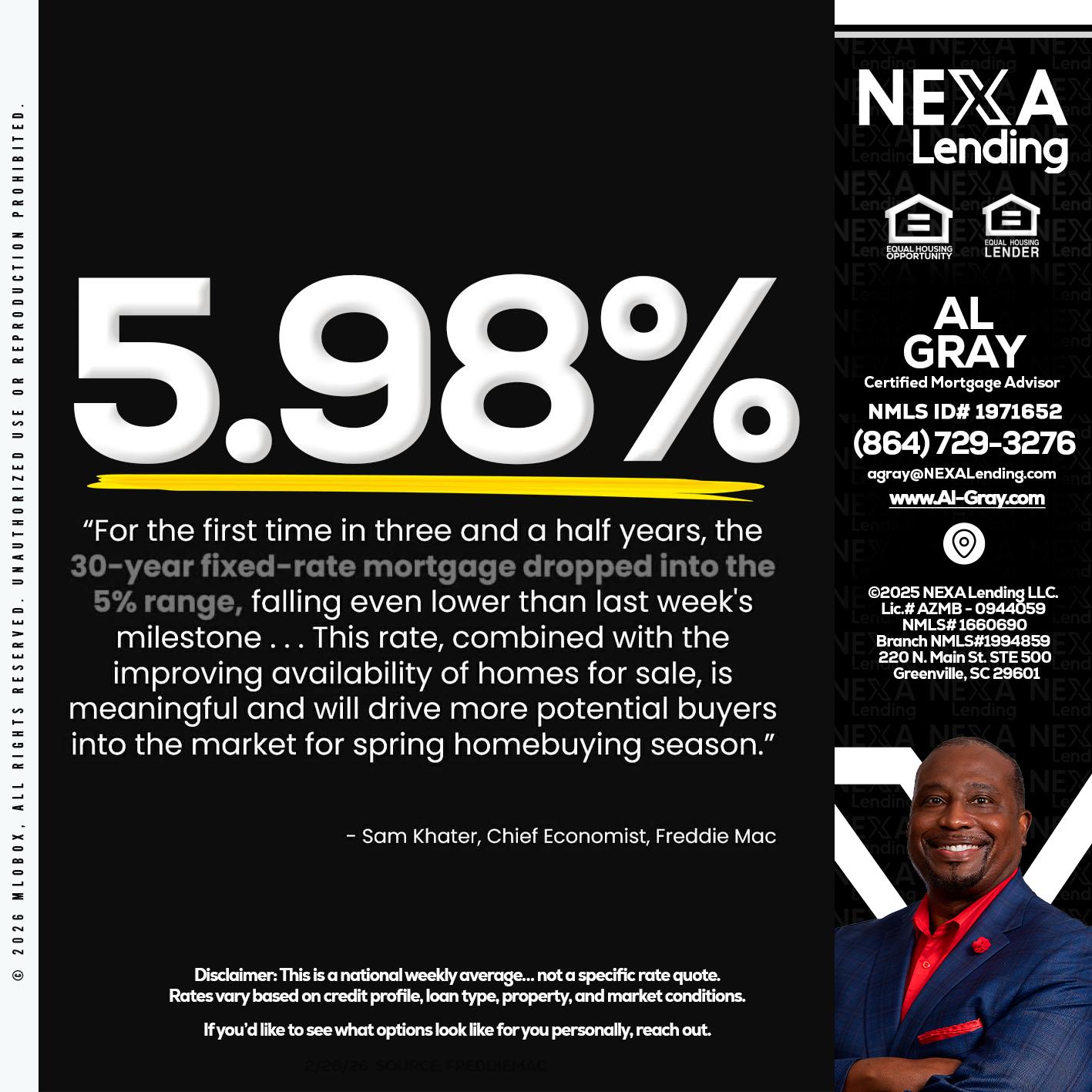5.98% - Al Gray -Branch Mgr/Sr. LO