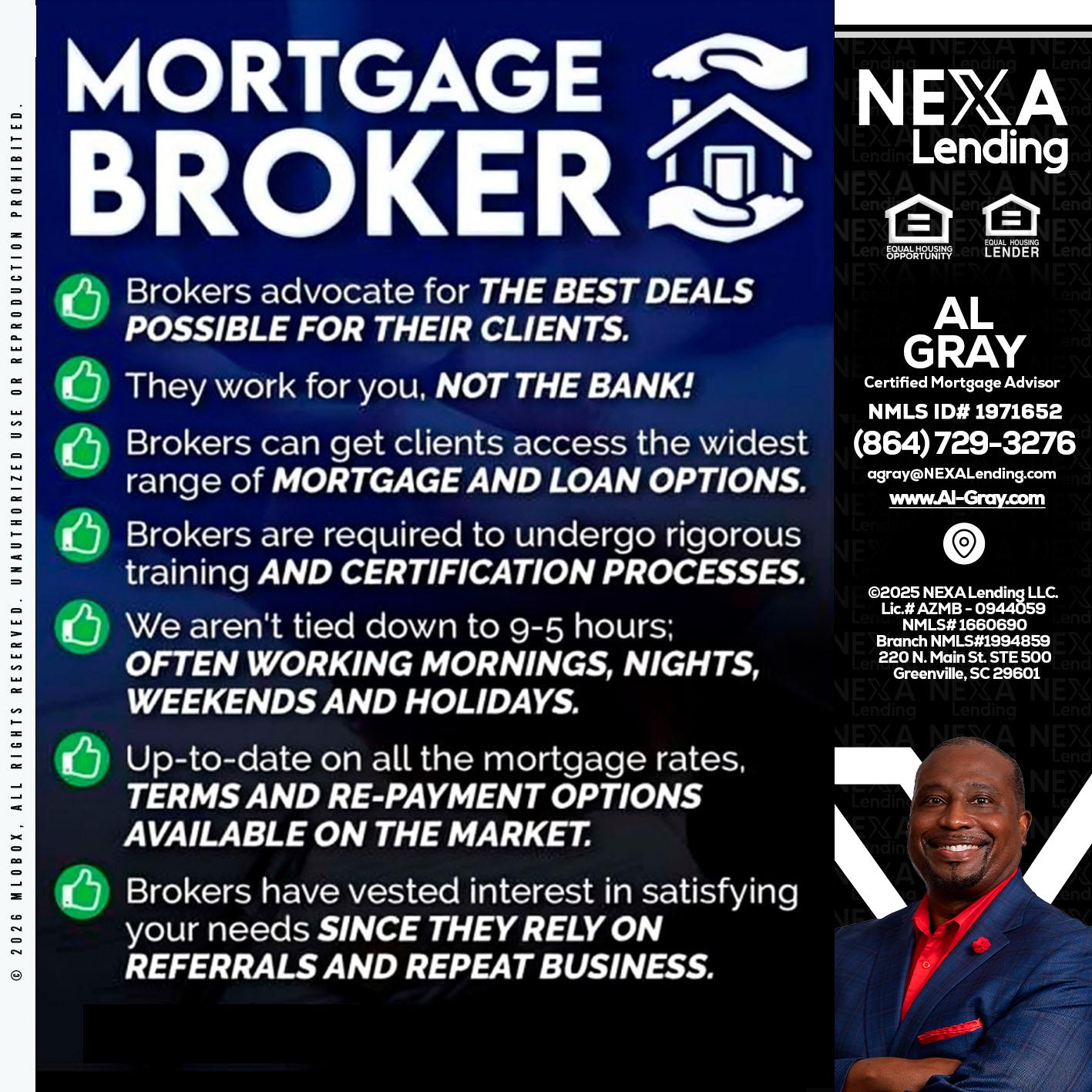 MORTGAGE BROKER - Al Gray -Branch Mgr/Sr. LO