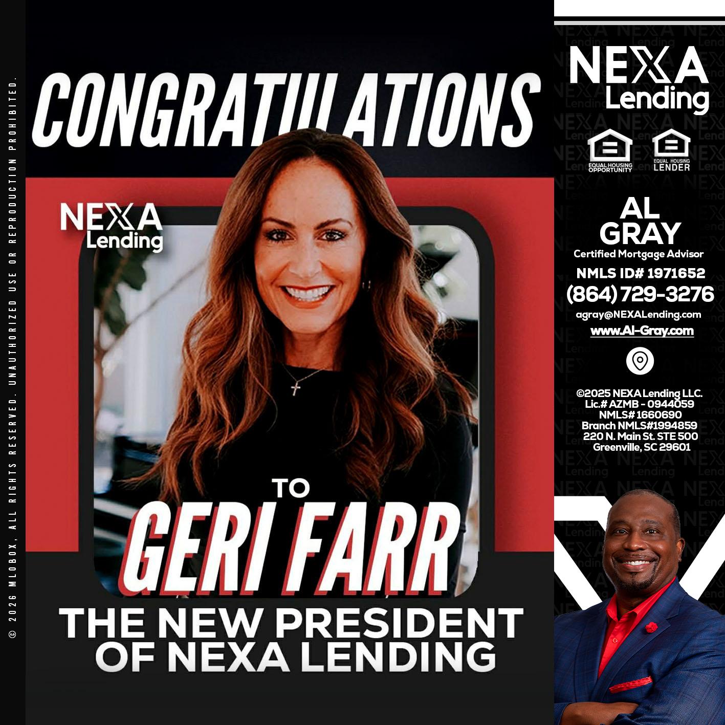 CONGRATULATIONS - Al Gray -Branch Mgr/Sr. LO