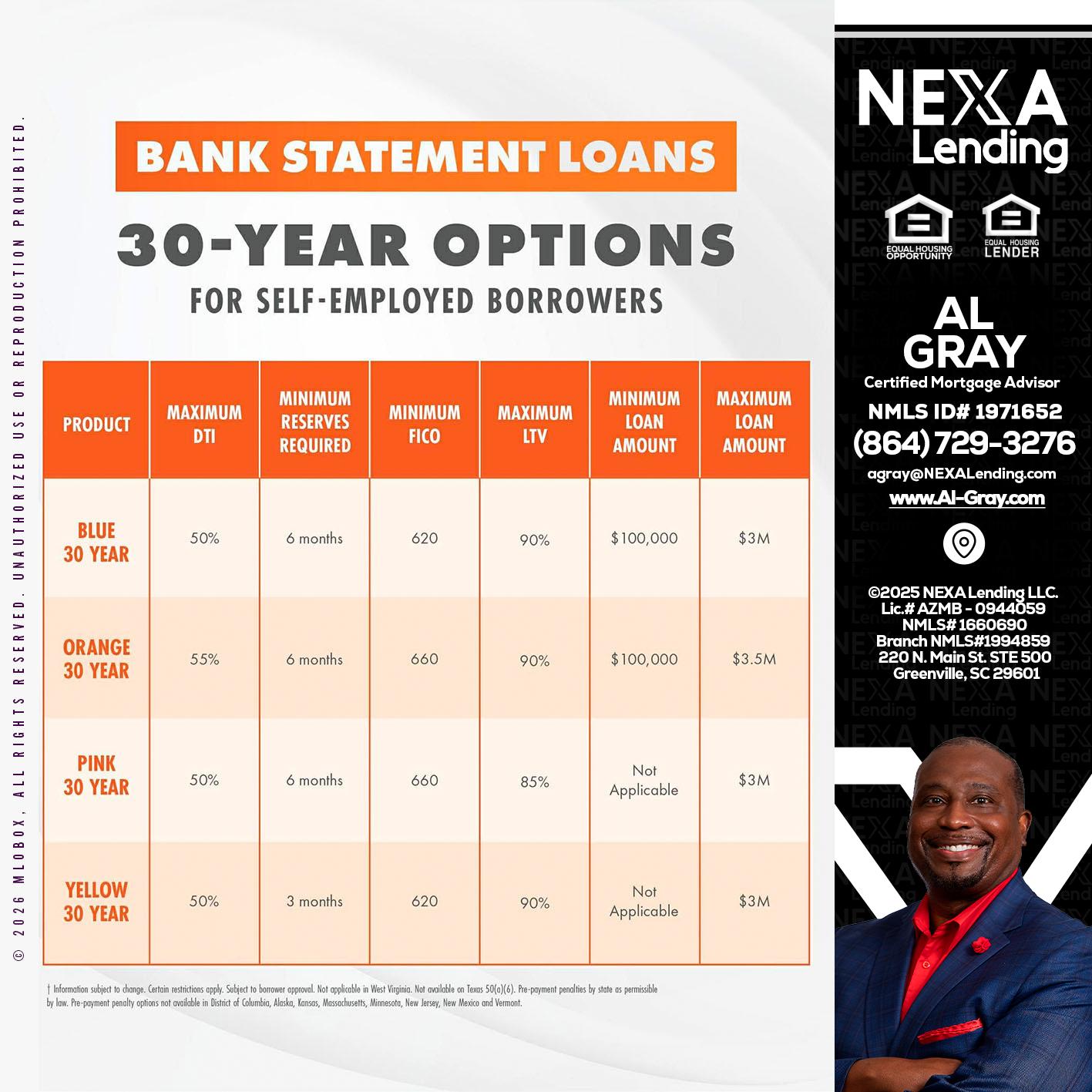 30 YEARS OPTIONS - Al Gray -Branch Mgr/Sr. LO