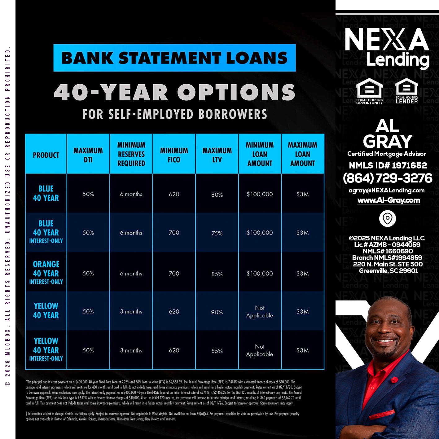 40 YR. OPTIONS - Al Gray -Branch Mgr/Sr. LO