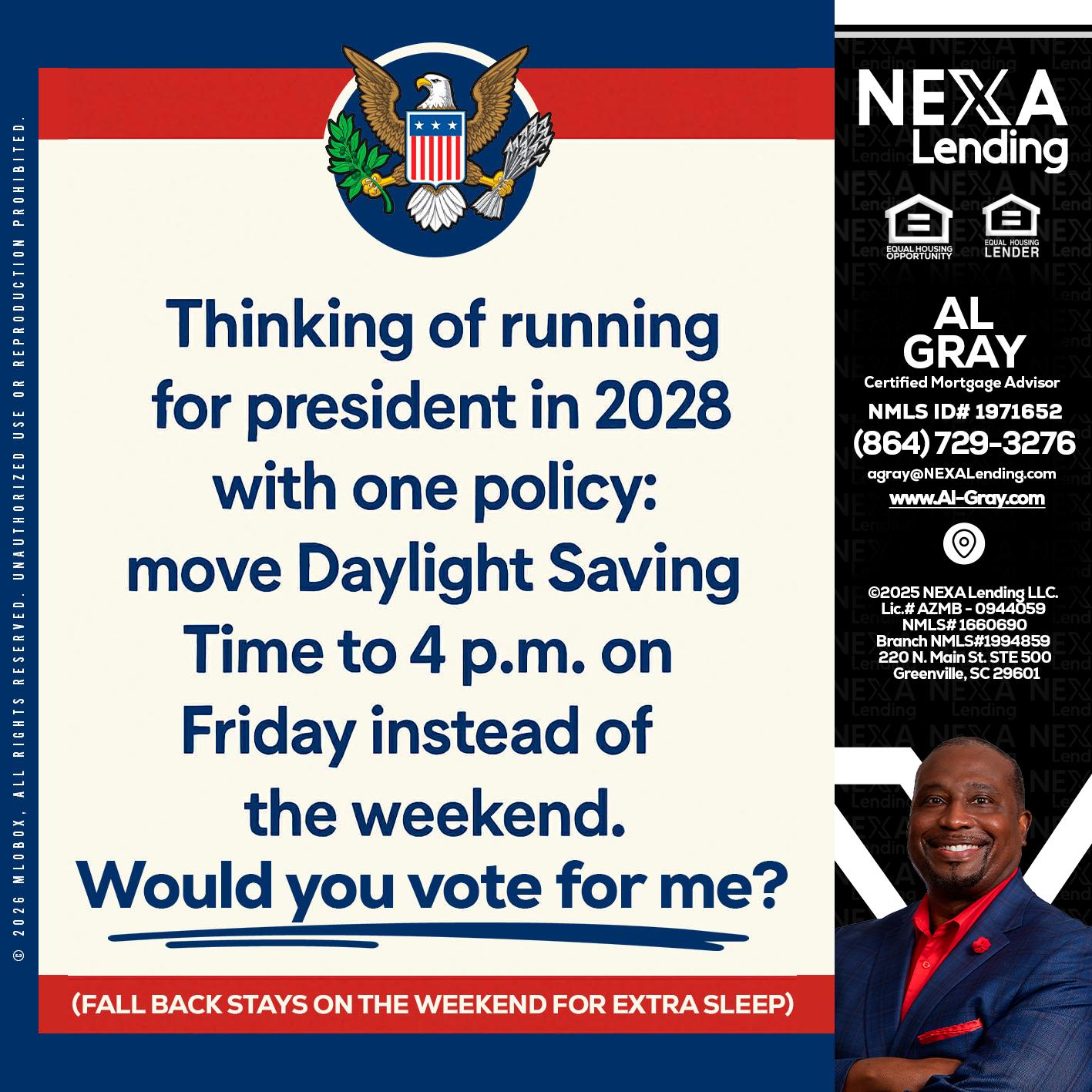 THINKING OF RUNING - Al Gray -Branch Mgr/Sr. LO