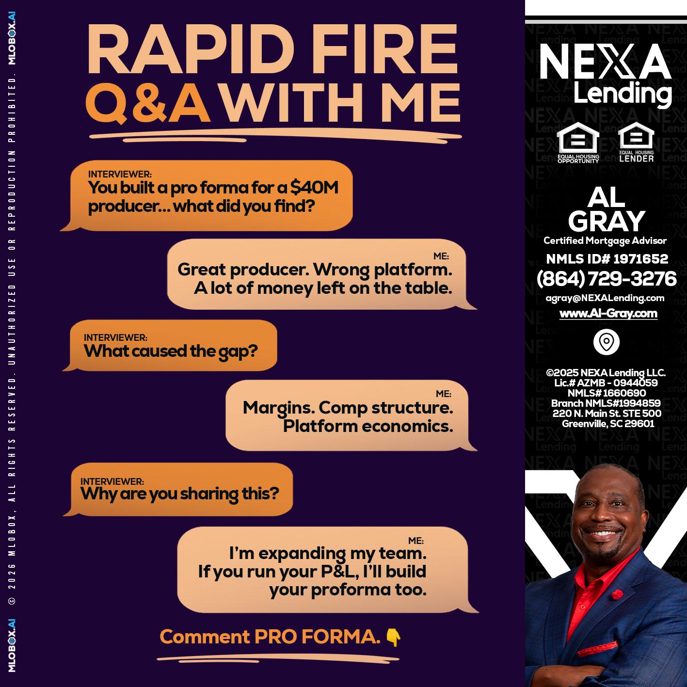 RAPID FIRE - Al Gray -Branch Mgr/Sr. LO