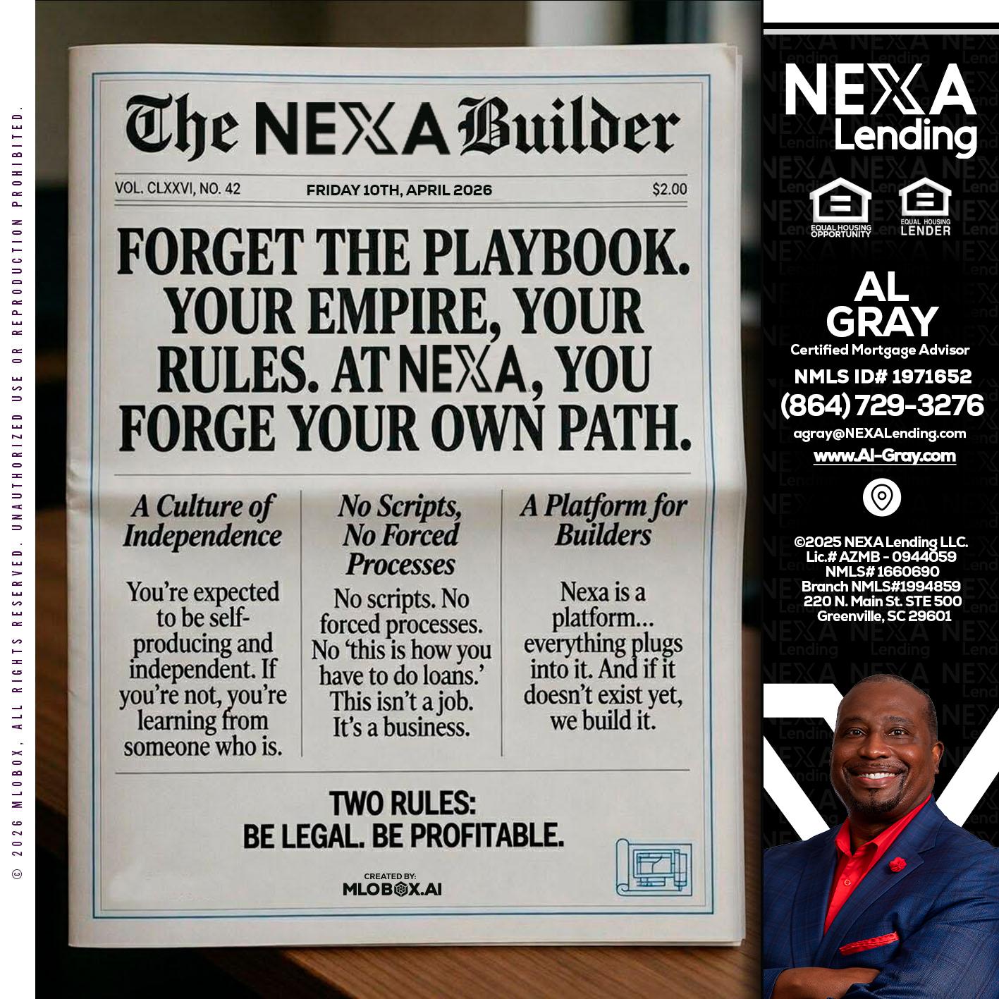 THE NEXA BUILDER - Al Gray -Branch Mgr/Sr. LO