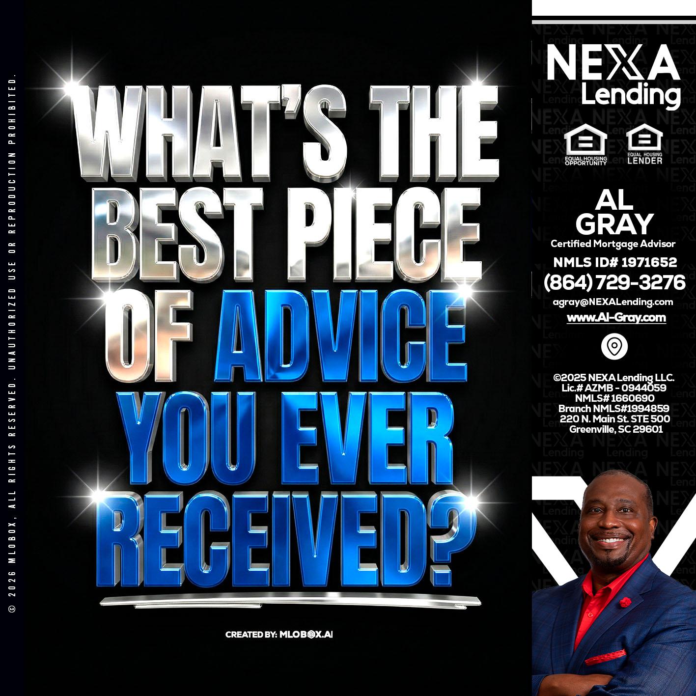 WHATS THE BEST - Al Gray -Branch Mgr/Sr. LO