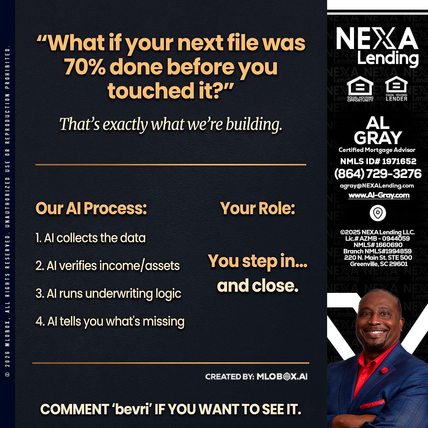 WHAT IF YOUR - Al Gray -Branch Mgr/Sr. LO