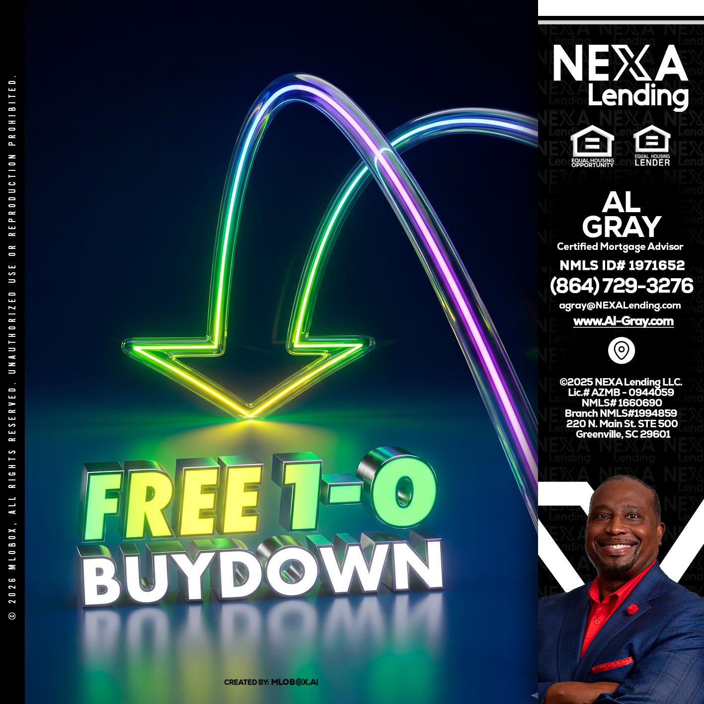 FREE 1-0 BUYDOWN - Al Gray -Branch Mgr/Sr. LO