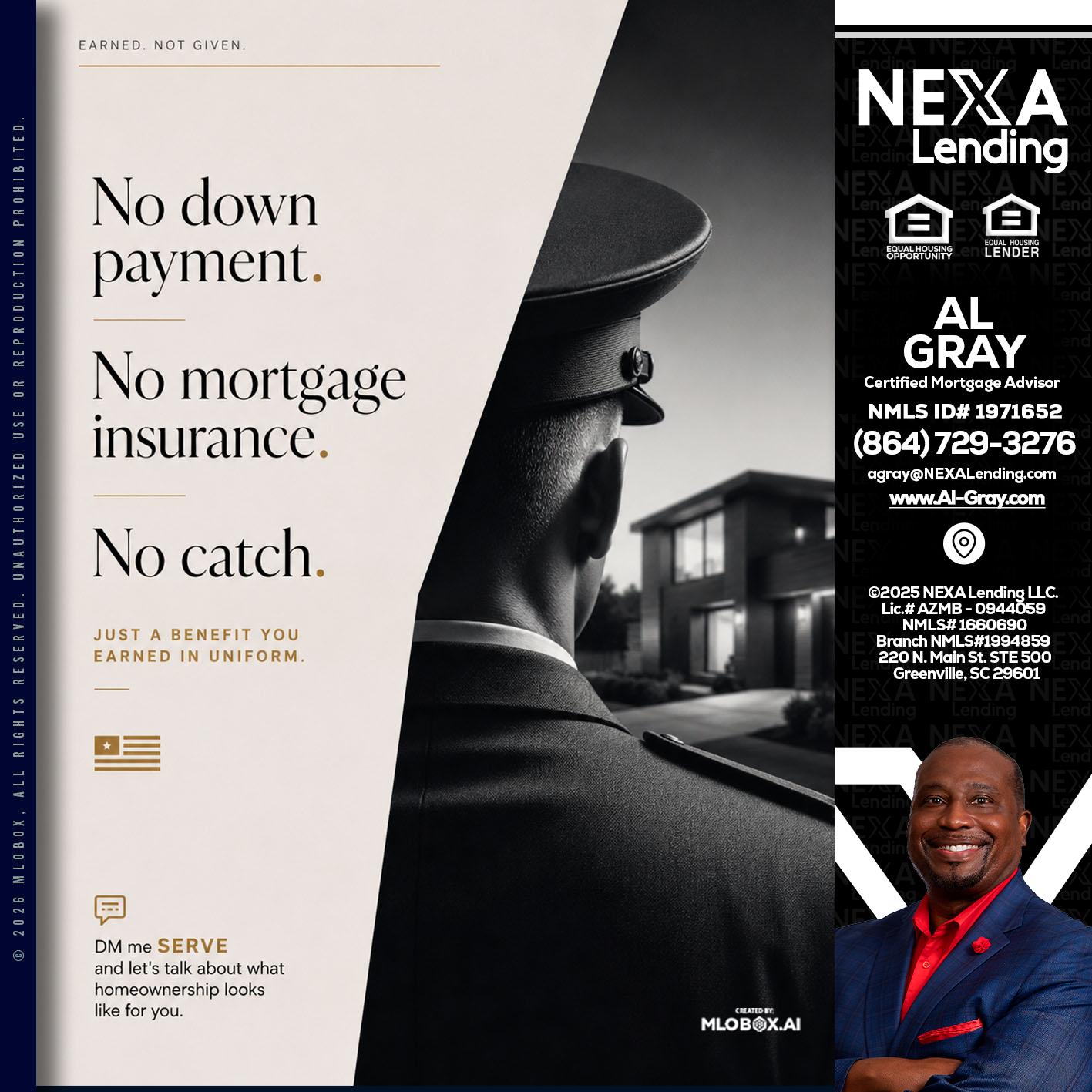 NO DOWN PAYMENT - Al Gray -Branch Mgr/Sr. LO