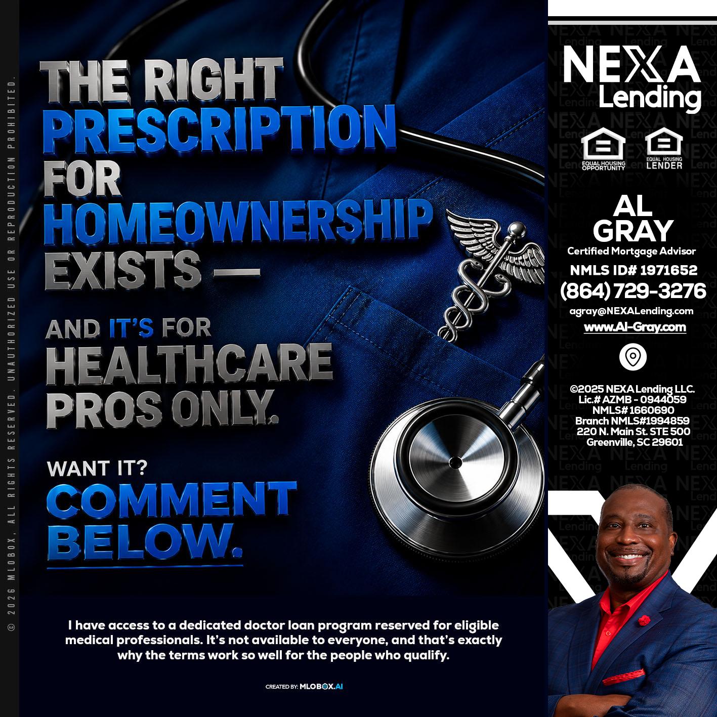 THE RIGHT PRESCRIPTION - Al Gray -Branch Mgr/Sr. LO