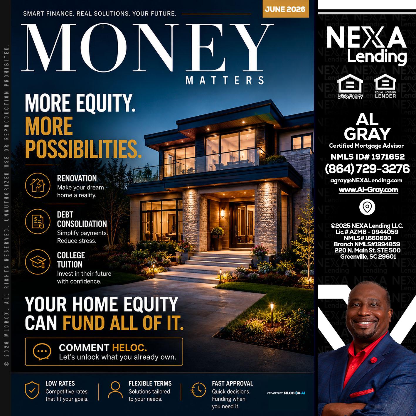 MONEY MATTERS - Al Gray -Branch Mgr/Sr. LO