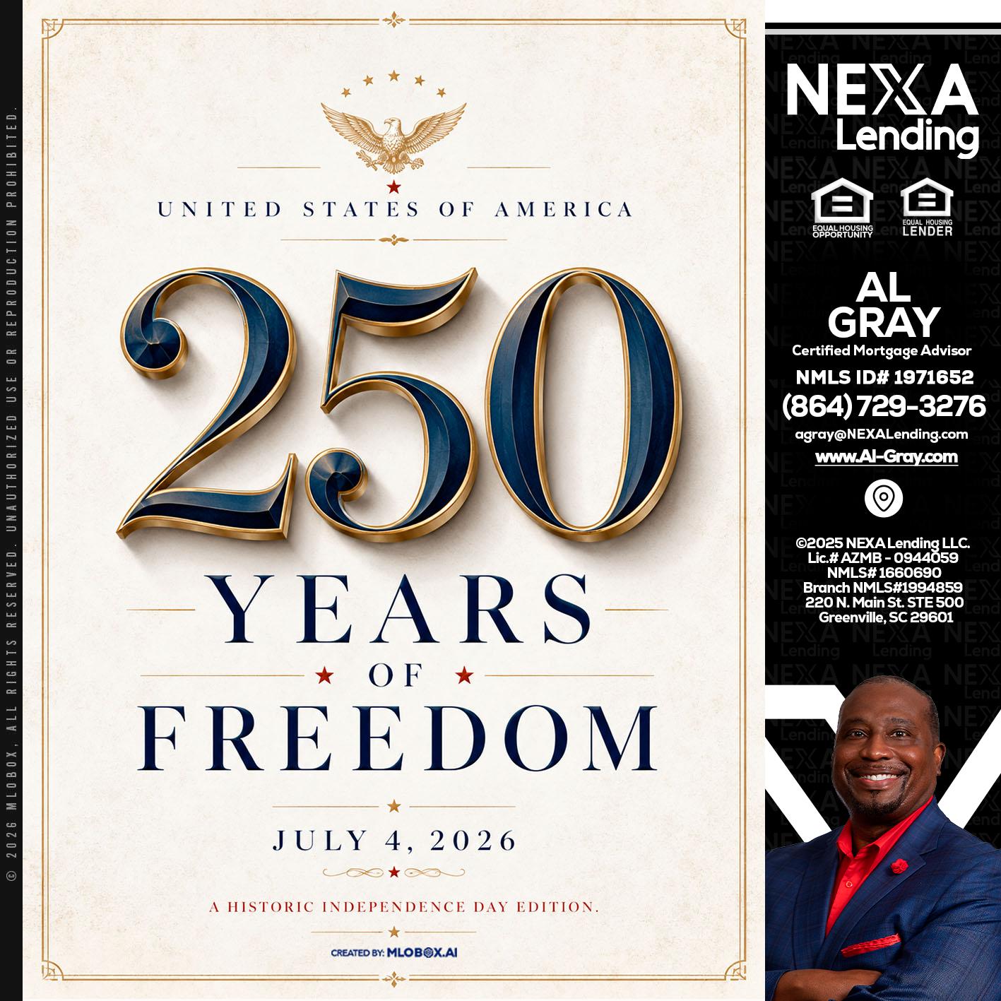 250 YEARS - Al Gray -Branch Mgr/Sr. LO