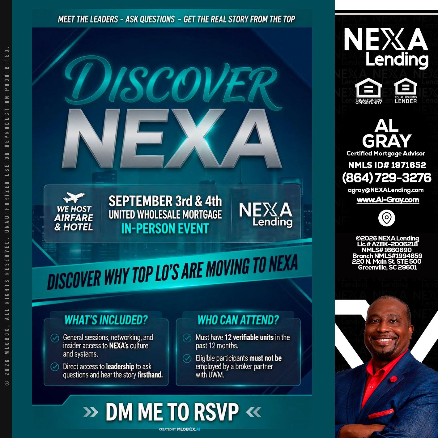 DISCOVER NEXA - Al Gray -Branch Mgr/Sr. LO