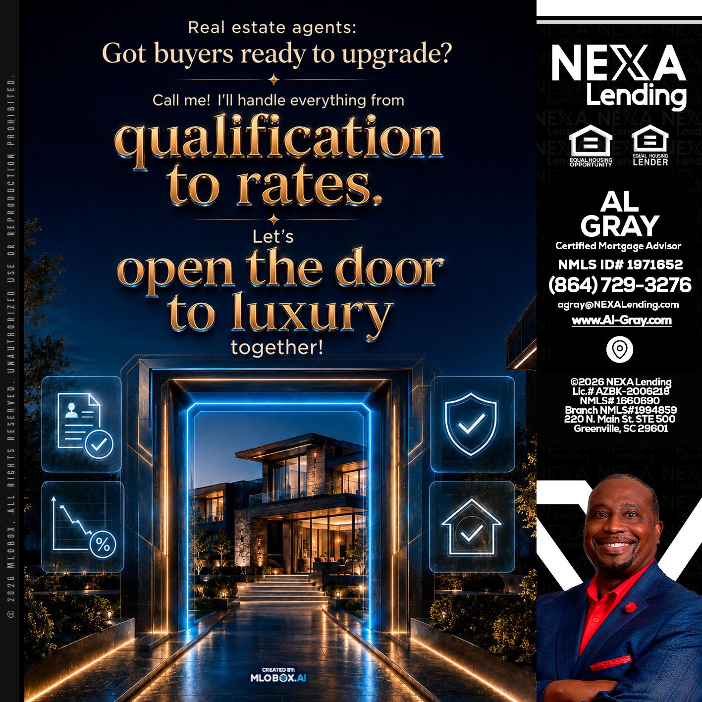 QUALIFICATION TO RATES - Al Gray -Branch Mgr/Sr. LO