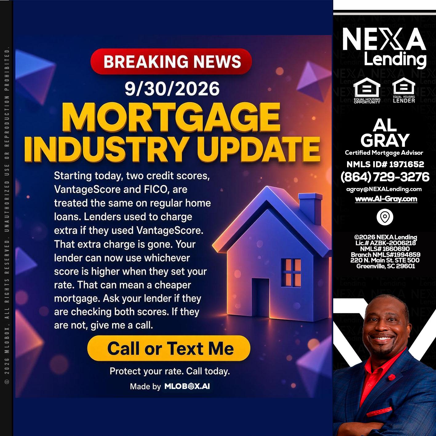 BREAKING NEWS - Al Gray -Branch Mgr/Sr. LO
