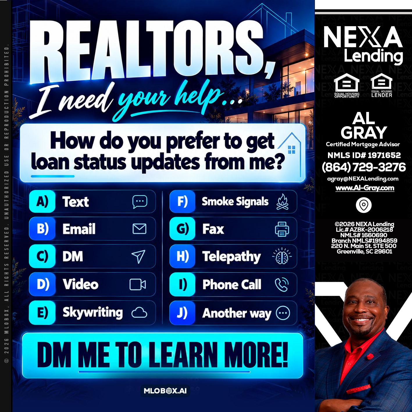 REALTORS - Al Gray -Branch Mgr/Sr. LO