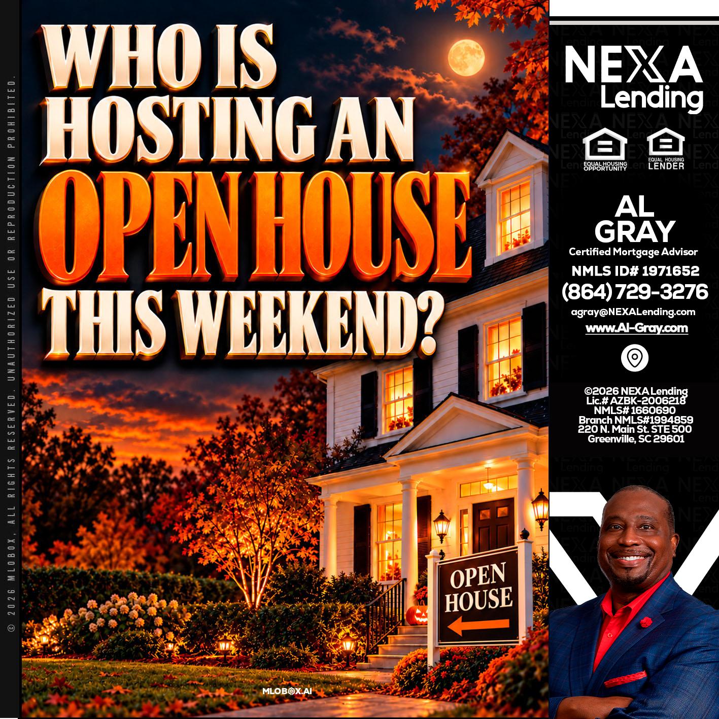 WHO IS HOSTING - Al Gray -Branch Mgr/Sr. LO