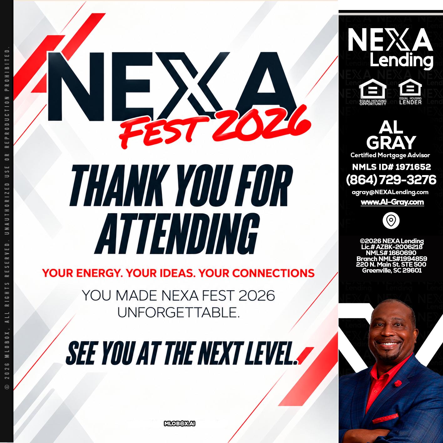 NEXA FEST 2026 - Al Gray -Branch Mgr/Sr. LO